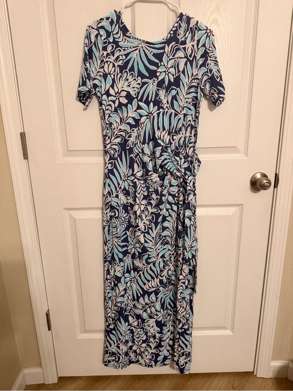 Lilly Pulitzer Chace Maxi Dress Sapphire Pool Summer Shorelines Size S NWT